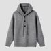Autumn Winter Men's Sweater Loose Hooded Pullover Solid Color Knitwear Youth Knit Top High-end Feel Outerwear_viptrois.com