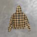 Men's Casual Plaid Zip up Hooded Sweatshirt Fashion Trendy 2541 Retro Style European And American Style Cross Border Wholesale_viptrois.com