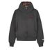 2025 Autumn New American High Street Cleanfit Plaid Patchwork Regular Shoulder Hooded Sweatshirt Jacket_viptrois.com