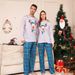 Christmas Plaid cartoon deer Christmas family dress printed home dress pajamas_viptrois.com