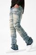 Men's Clothing New Men's Denim Straight Pants Street Fashion Ins Popular Stretch Patch Denim Straight Pants_viptrois.com