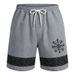 Men's Viking Print Casual Shorts 5 Inch Breathable Summer Beach Relaxed Straight Leg Cut with Pockets Linen-Like Fabric_viptrois.com
