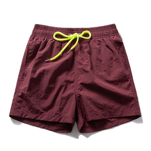 Men's Clothing Drying Pants Men's Beach Casual Shorts Couple Simple Solid Color Sports Men's 3 Point Pants Trend_viptrois.com