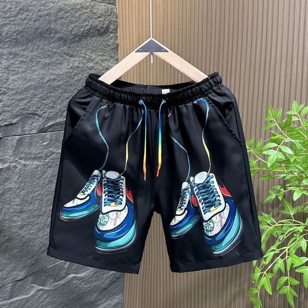 Men's Clothing Summer Beach Pants Casual Running Sports Shorts Men's 5-point Straight Leg Pants Trendy Men_viptrois.com