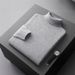 100% Pure Wool Sweater For Men, High Collar, Loose Fit, Thin Pullover Knitted Cashmere Sweater, Seamless Base Shirt_viptrois.com
