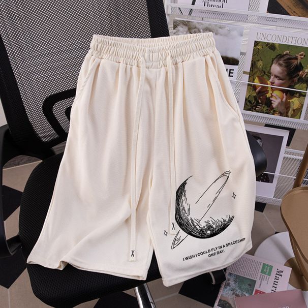 Men's Clothing Waffle Shorts Thin Casual Sports Pants Loose All Match Straight Shorts_viptrois.com