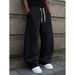 Men's Clothing Trendy Casual Pants For Men, Foreign Trade, Ready Stock, Drop Shipping, Loose Drawstring Sports Pants, Trendy And Versatile Long Pants_viptrois.com