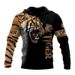 Lion Tiger 3D Digital Printed Hoodie For Spring And Autumn Men's Hooded Sports_viptrois.com