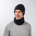 Apparel Accessories in stock Winter fleece-lined Knitted Wool Hat Big Head Men's Fashionable All-match Neck Hat Two-piece Set_viptrois.com