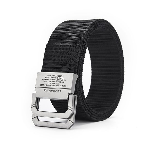 Student Double Ring Buckle Nylon Casual Canvas Belt Men's, Outdoor Training Tactical Woven Belt Women's_viptrois.com