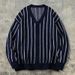 Men's Clothing Sweater Casual Striped Knit Cardigan Single Breasted Men's Autumn Striped Jacquard Knit Cardigan - Relaxed Fit V-Neck Button-Up Sweater_viptrois.com