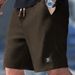 Men's Clothing Men's White Casual Sports Pants Summer Style Outerwear Five Point Corduroy Shorts For Formal & Casual_viptrois.com