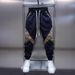 Men's Spring/Summer Color-Block Jogger With Elastic Waist, Patchwork Slim-Fit Pants, Trendy New Fashionable Harem Pants_viptrois.com