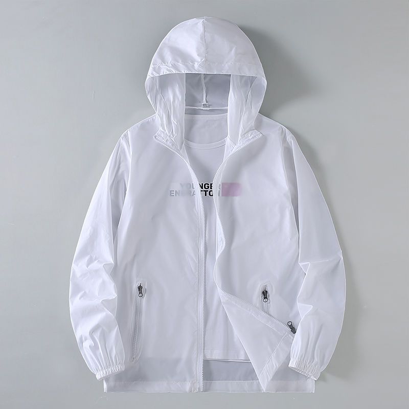 Men's Clothing Cool Breathable Windproof Sun Protection Clothing UV Protection Hooded Jacket_viptrois.com