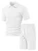 Men's Clothing Men's Spring And Summer New Men's Casual T Suit Foreign Trade Thin Jacquard Lapel Short Sleeved Shorts Suit_viptrois.com