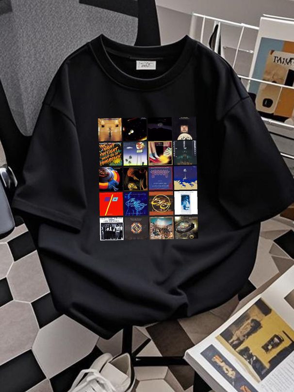 Rock Music T-Shirt Electric Light Orchestra Tee ELO Jeff Lynne Out Of The Blue Versatile Streetwear Graphic Designer Clothes Summer Soft Unisex_viptrois.com