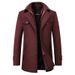Loom Loom European American Style Coat Autumn Casual Men's Solid Color Cashmere Wool Overcoat Non-Iron Treatment Middle-Aged And_viptrois.com