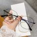 08020 Anti-Blue Light Large Frame Glasses Women, Prescription-Compatible, Natural Look, Polygonal Style, Elegant_viptrois.com