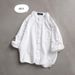 Men's Trendy Stand Up Collar Shirt Style Black And White Casual Long Sleeved Jacket Three Quarter Sleeve Handsome Summer_viptrois.com