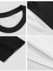 American Fashion Brand Contrasting Short T-shirt For Men, Loose Summer High Street, Ure Cotton Slicing Half Sleeved_viptrois.com