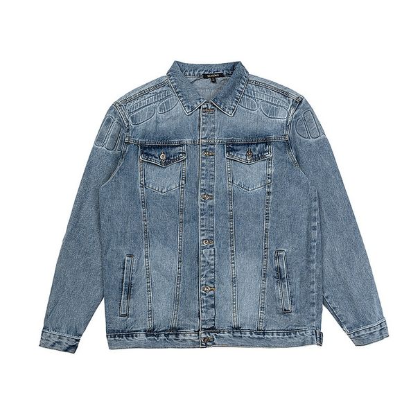 Pulse Pulse 2024 Autumn New Season6 Sixth Season Jacket Men's Large Size Loose European And American Street Style Denim Coat_viptrois.com