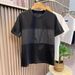 Summer New Men's Short Sleeve T-Shirt round Neck Patchwork Solid Color High-End Stylish Retro Trendy Top for Men_viptrois.com