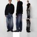 Men's Clothing Mid Waist Retro Slim Fashion Jeans Denim Trousers_viptrois.com