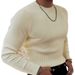 Men's Clothing Spring And Autumn Tight Knitted Heavy Bottoming Shirt Long Sleeved T Shirt Men's Inner Warm Sweater Sweater_viptrois.com