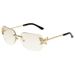 BUTTERFLY SQUARE - Frameless Cut-Edge Sunglasses (Retro-Inspired Shades, Diamond Accents, Hot Seller)_viptrois.com