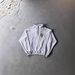 Men's Clothing Street Style Embroidered Badge Royal Grey Half Zip Stand Collar Sweatshirt Trendy Sweatpants Tracksuit_viptrois.com