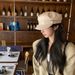 Autumn Women's PU Leather Buckle Star Beret High-end Style Large Head Circumference Face-slimming Navy Hat_viptrois.com