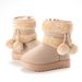 Cross-border children's shoes 2022 fur ball snow boots padded children's boots warm cotton shoes manufacturers wholesale a generation of hair_viptrois.com