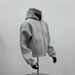 Men's Box-Cut Zip-Up Hoodie - Cleanfit Cropped Jacket With Oversized Fit, Streetwear Pullover In Grey For Urban Style_viptrois.com