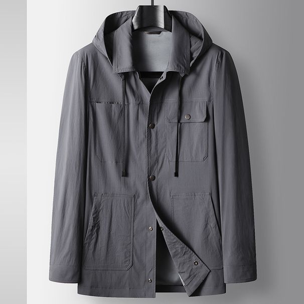 Men's Clothing jacket spring and autumn style detachable hood middle aged and young single breasted light luxury business casual lapel jacket trend_viptrois.com