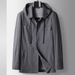 Men's Clothing jacket spring and autumn style detachable hood middle aged and young single breasted light luxury business casual lapel jacket trend_viptrois.com