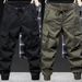 "Men's Tactical Cargo Pants - Army Green Outdoor Workwear With Loose Cuffs, Durable Cotton Fabric For Hiking & Casual Wear"_viptrois.com