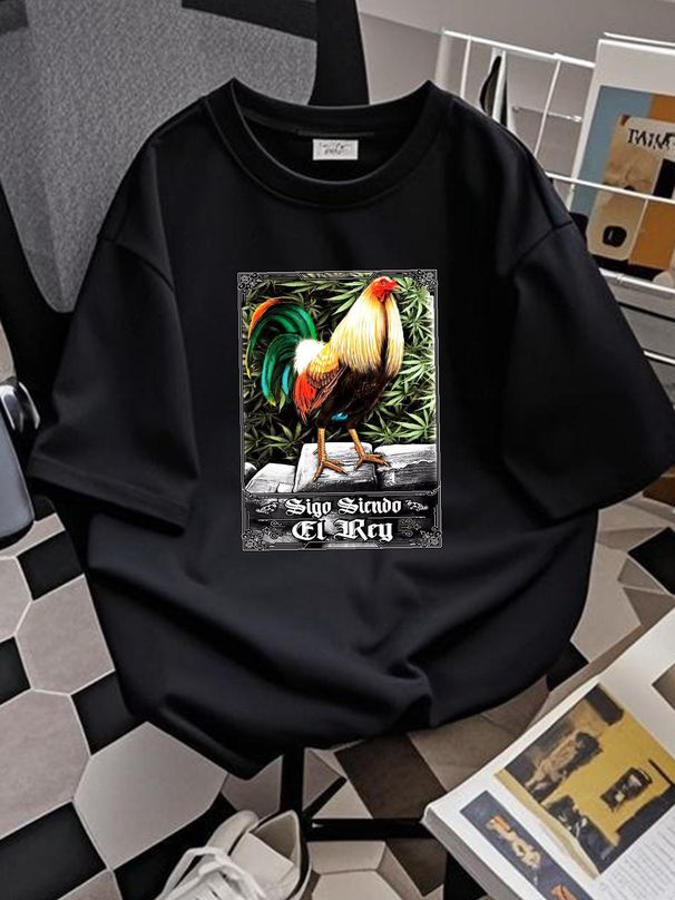 Sigo Siendo El Rey T-shirt Mexico Rooster Fighting Gallos Men's Tee New Stylish Soft Casual Breathable Fashion Versatile Unisex Slightly_viptrois.com