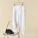 Men's Loose Fit Casual Pants Lightweight High Waisted Straight Leg Trousers With Comfortable Drop Crotch & Flowy Hem_viptrois.com