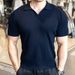 Men's Slim Fit Knit Polo Shirt - Breathable Short Sleeve Casual Top (M-XXXL, Solid Colors)_viptrois.com