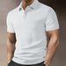 Men's Classic Jacquard Polo Shirt – Breathable Short-Sleeve Top With Moisture-Wicking Fabric, Slim Fit For Business & Casual Wear_viptrois.com