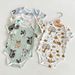 2025 Summer Baby Clothes Ins Style Baby Fart Clothes A Type Pure Cotton Thin Newborn Fart Clothes Crawling Clothes_viptrois.com
