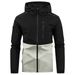 Men's Clothing Casual Colorblock Hooded Jacket Windproof Jacket Coat_viptrois.com
