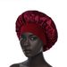 Single Layer Wide Brim Shower Cap - 32cm Satin-Lined Hair Protector With High Elastic Band For Women_viptrois.com