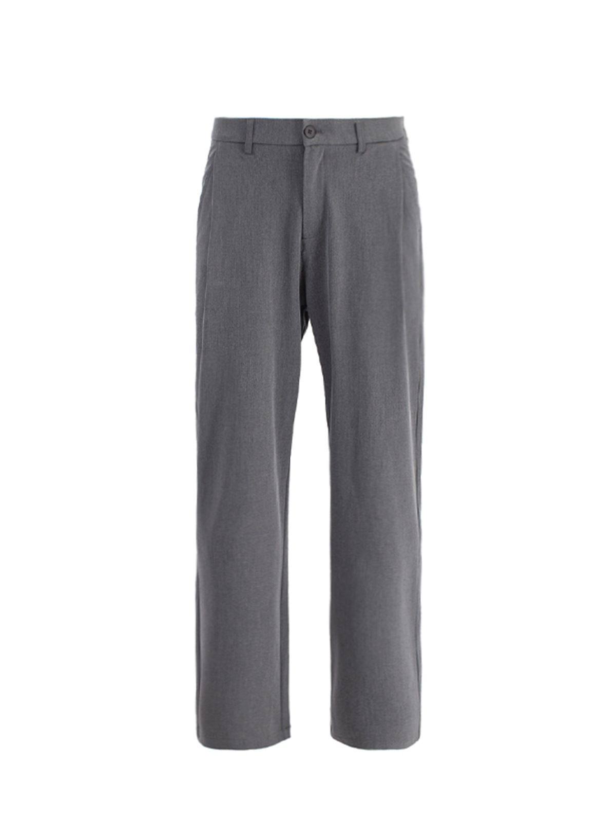Men's Clothing Three Needle Trousers Black Autumn And Winter Drape Straight Casual Trousers Loose Trousers Wide Leg Suit Trousers_viptrois.com