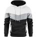 Men's Clothing Men's Color Block Hooded Sweatshirt | Casual Pullover Sportswear | Loose Fit Long Sleeve Zip-Up Hoodie For Spring & Autumn_viptrois.com