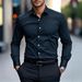 Men's Spring And Autumn Long Sleeved White Shirts, Formal Slim Fit, Professional Large Size Work Shirts_viptrois.com