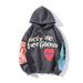 2026 European And American Graffiti Letter Printing Fleece Thickened Men's And Women's Hooded Sweater Jacket_viptrois.com