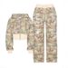 "Trendy Camouflage Hoodie & Pants Set - 3D Print Streetwear Two-Piece Outfit For Women, Comfortable Polyester Jogger Sweatsuit In XXS-6XL"_viptrois.com