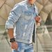 Men's Clothing spring and autumn new street men's denim loose casual coat jacket_viptrois.com
