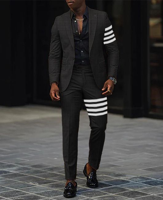 Customized foreign trade spring and autumn suit jacket men's casual slim print suit_viptrois.com